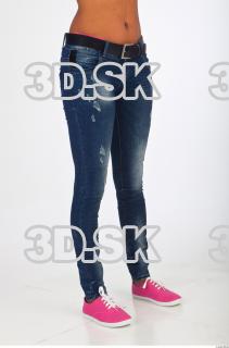 Leg reference of clothed Cecelia blue jeans pink shoes 0008